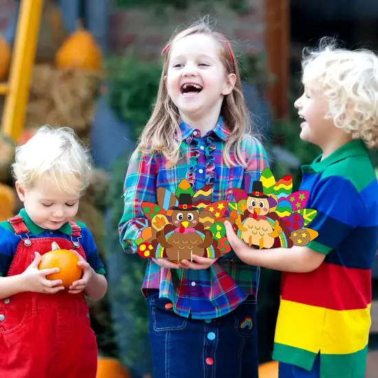 Thanksgiving Turkey Craft for Kids -10 SETS {5}