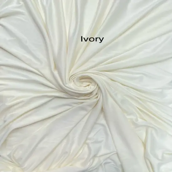 1 Yard Ivory Stretch Matte Polyester Lining Fabric For Bridal Gowns Dresses Sewing 60 Inches Wide {1}