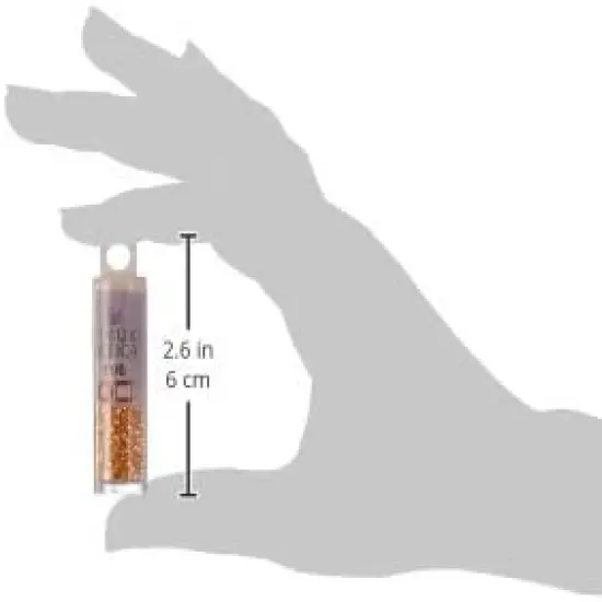 Miyuki DB042 7.2gm Delica Seed Beads, Size 11/0, Silver Lined Gold {3}