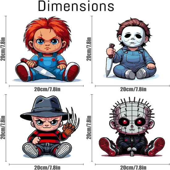 4 Pack Cartoon Horror Movies Paint by Number {4}