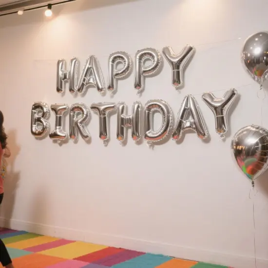 13pcs Mylar Foil 3D Letter Balloons Happy Birthday Sign Balloon {2}