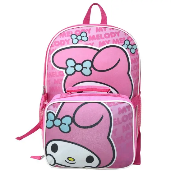 My Melody 16" Pink School Backpack with Lunch Bag {1}