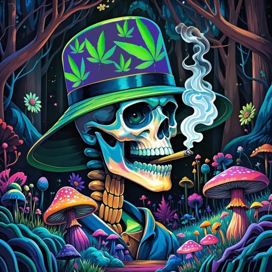 Skeleton Man Diamond Art Kits for Beginners, 5D DIY Full Drill Skull - 14x14inch {1}