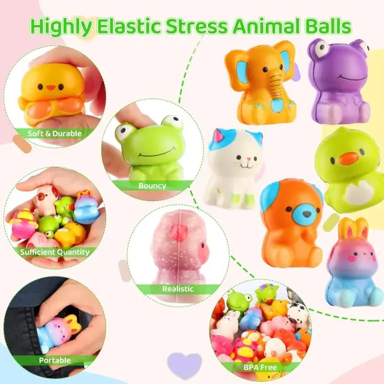 48Pcs Animal Squishy Toys Stress Balls {2}