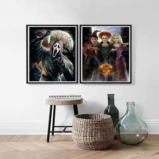 6 Packs 5D DIY Diamond Art Kits Halloween Full Drill Diamond Dots,12x16 inch {5}