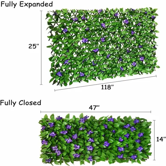 Expandable Green Flower Fence {4}
