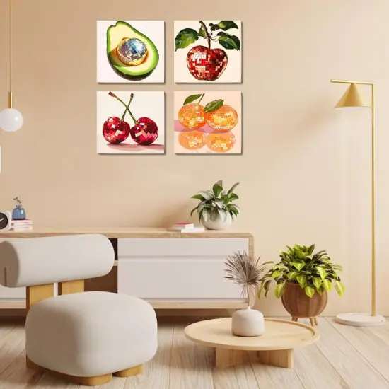 4 Pack Disco Ball DIY Paint by Number Beginners {4}