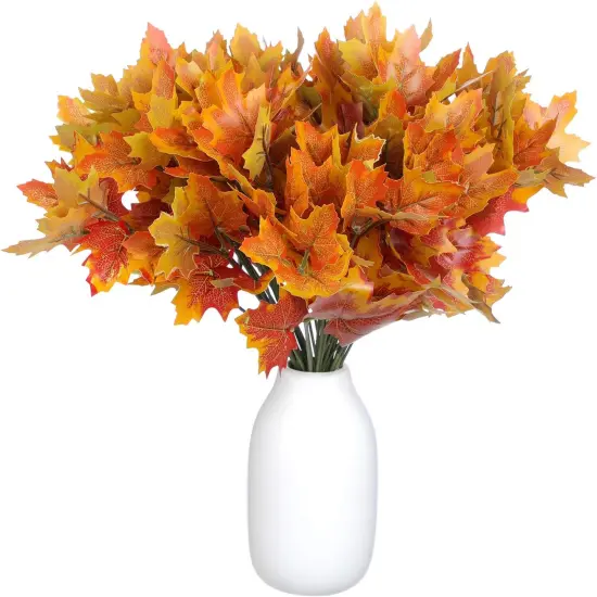 Autumn Faux Leaf Decoration {5}