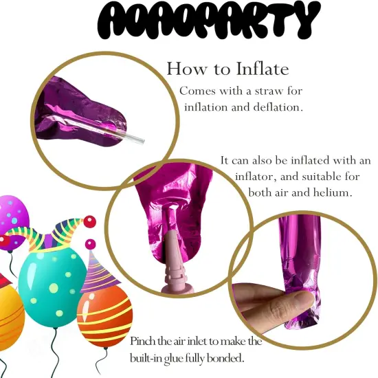 Hot Pink Happy Birthday Balloon Banner {5}