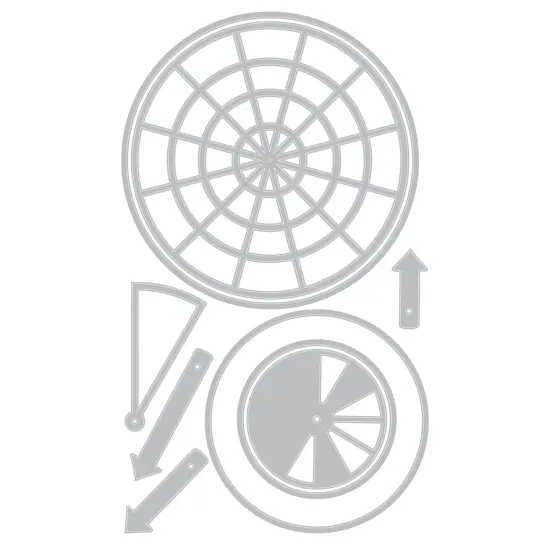 Sizzix Thinlits Dies By Eileen Hull 9/Pkg-Rainbow Wheels {6}