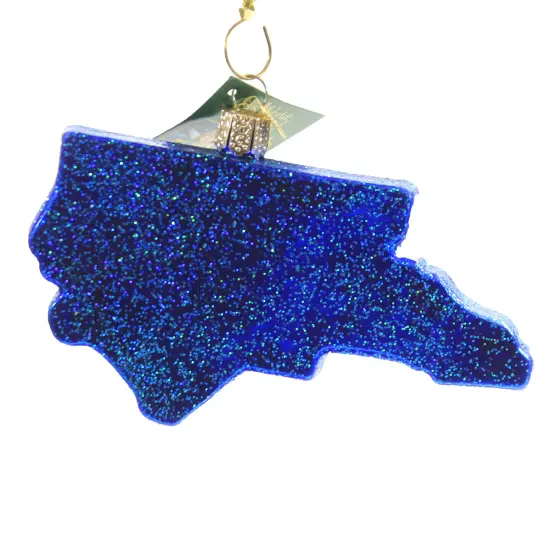 Old World Christmas 3.0 Inch State Of North Carolina Tree Ornament , Cardinal Dogwood Plane Blue {2}
