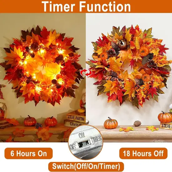 20 Inch Fall Wreath Decor {2}