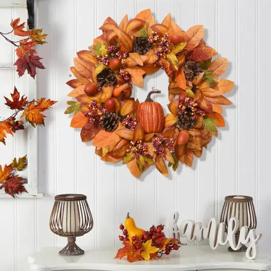 18 Inch Fall Wreaths for Front Door {3}