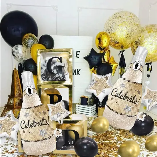 2Pcs Celebrate Champagne Balloons - Champagne {3}