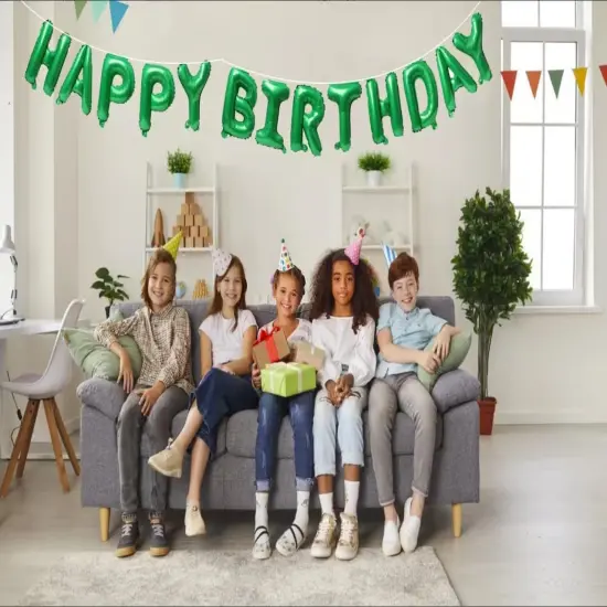 Green Happy Birthday Balloon 16inch {3}