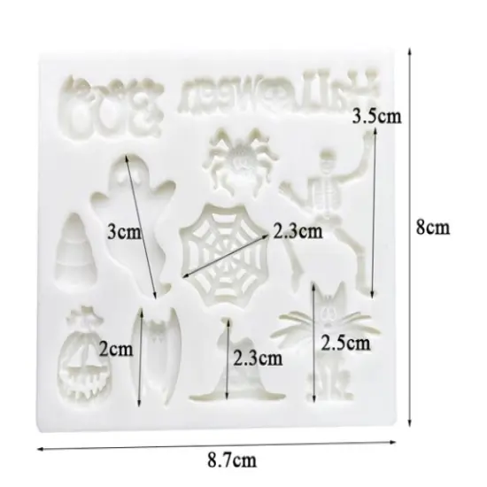 Halloween Theme 8 silicone mold {2}