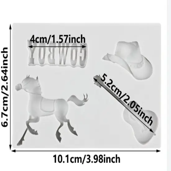 Cowboy Themed Silicone Mold {2}