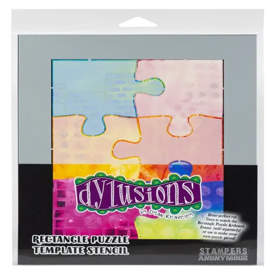 Dyan Reaveley's Dylusions Rectangle Puzzle Template-Stencil {1}