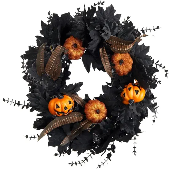 Halloween Wreath - 18 Inch (Feather) {1}