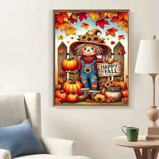 Happy Fall Scarecrow Diamond Painting Kits for Adults - 11.8x15.7 Inch {3}