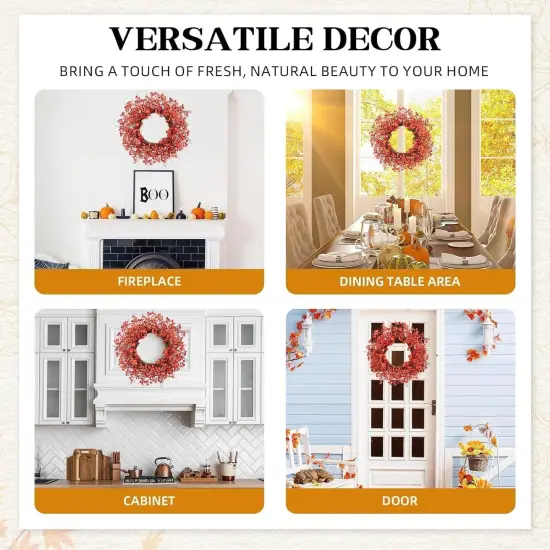 Fall Wreaths with Little Pumpkins & Berries {4}