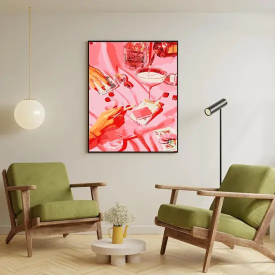 Retro Funny Drink Paint by Numbers Kits for Adults Beginner {4}