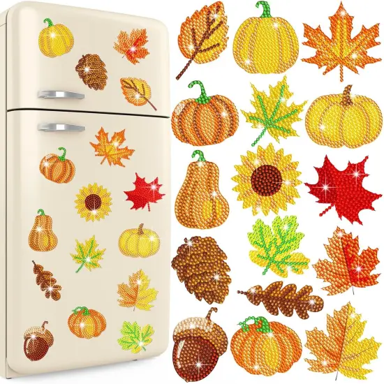 16 Pcs Diamond Painting Autumn Thanksgiving Art Kits for Adults {1}