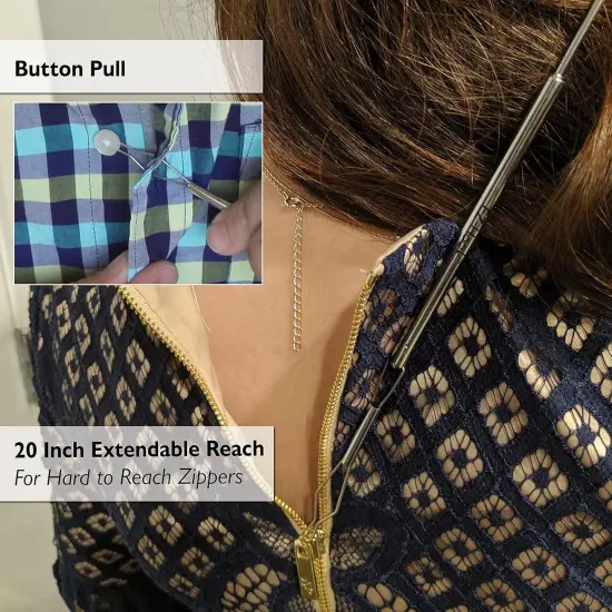 The Beadsmith EZ-Hook 3-in-1 Fastening Tool &ndash; Bracelet Fastener, Zipper Pull & Button Looper, Jewelry Aid for One-Handed Use, Ideal for Necklaces, Bracelets & Clothing {4}