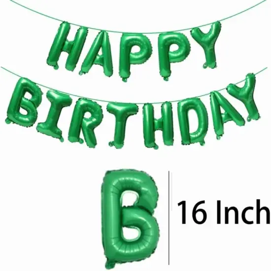 Green Happy Birthday Balloon 16inch {2}