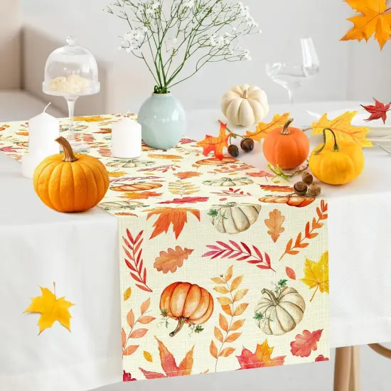 Pumpkin Fall Table Runner {5}