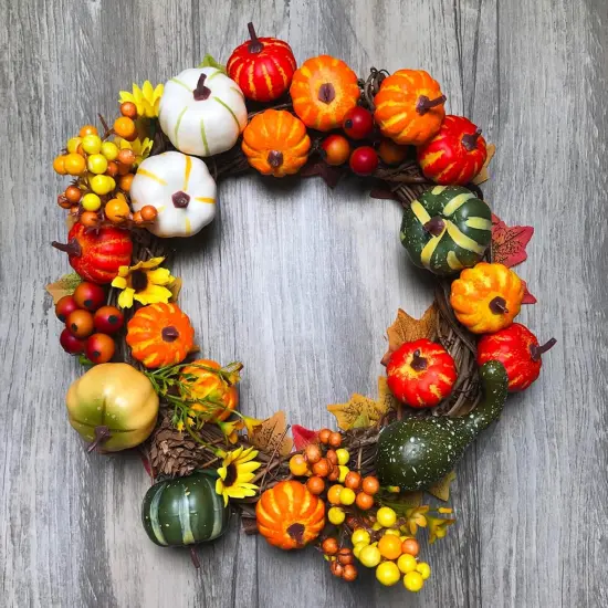 56 Pcs Assorted Mini Artificial Pumpkins {5}