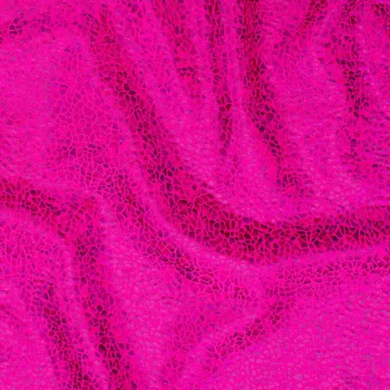 1 Yard Alligator print Hologram 4 Way Stretch Nylon Spandex Fabric 60&rdquo; Width Black Fuchsia {4}
