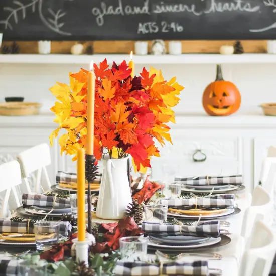 Artificial Maple Leaves Branches {1}