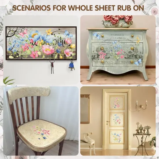 3 Sheets Vintage Rub On Transfers for Crafts {3}