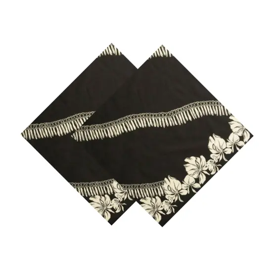 1 Yard Hibiscus Buds Single Border Poly Cotton Fabric Floral Design 45 Inch Width White {4}