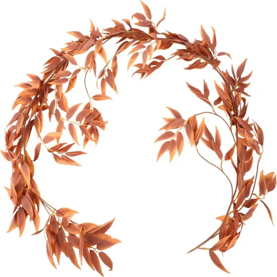 Fall Leaves Autumn Leaf Garland = 5.4 Feet (Willow/Maple Red) {1}