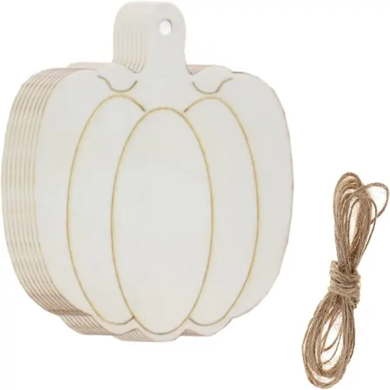 30 Pieces Wood Pumpkin Shaped Cutouts {3}