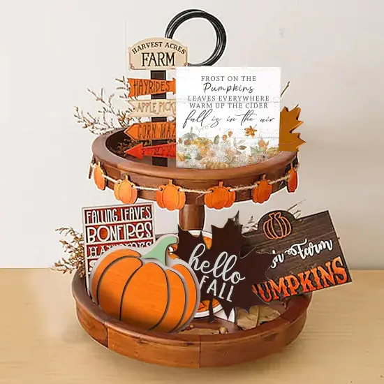 Fall Decor for Table Wood Box Sign {3}