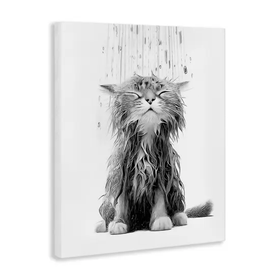 Stupell Industries Kitten Bathroom Splash Canvas Design By Annalisa Latella {3}