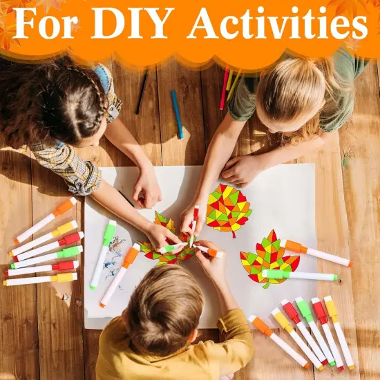 36 Pieces Thanksgiving Maple Leaves Window Clings,6 Inch in Diameter {4}