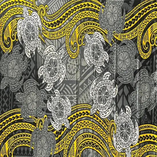 Turtles Traditional Tattoo Polyester Sarong 72" L x 45" W Purple {6}