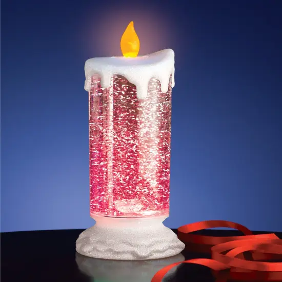 Collections Etc Color Changing Snow Globe Candle {5}