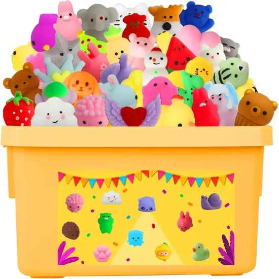 Mochi Squishy Toys Bulk 130 Pack {1}