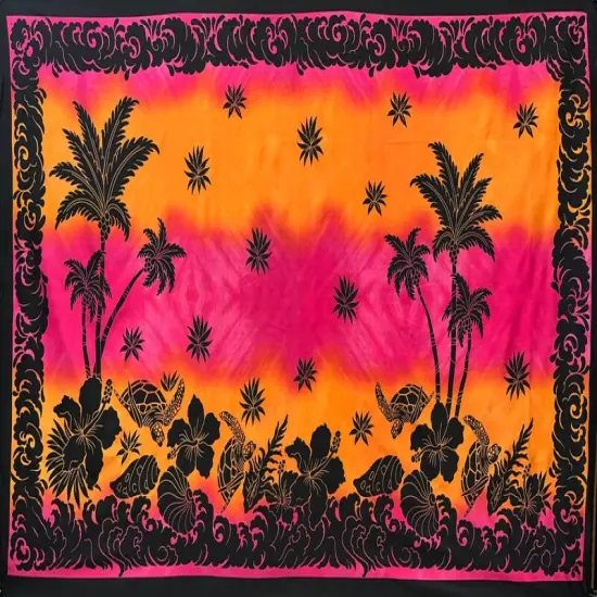 Sunset Polyester Sarong 72" L x 45" W, 100% Polyester Pink & Purple {4}
