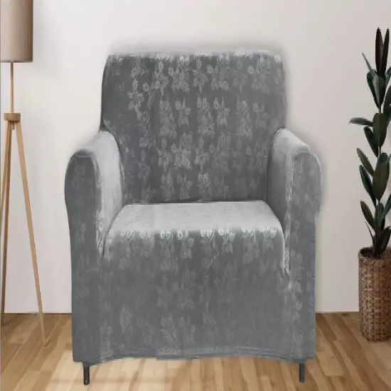 Floral Pattern Velvet Stretch Slipcover - Comes in 3 Sizes & 4 Colors! {2}