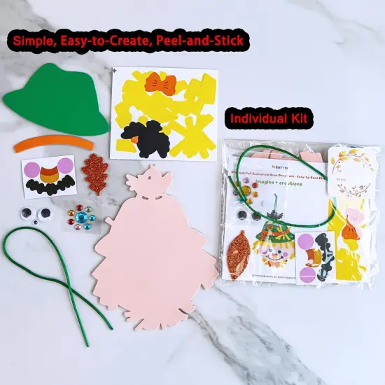 24 Sets Fall Craft Kits for Kids - Scarecrow Ornaments {3}