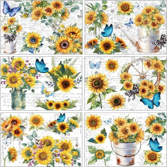 Fall Flower Designs Decals for Crafts {1}