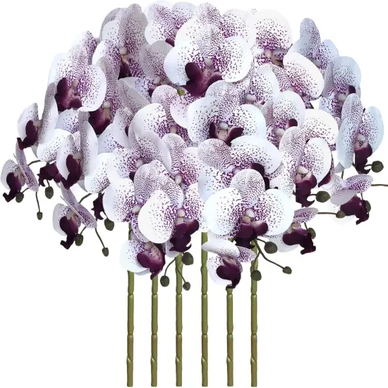 6PCS 32" Artificial Orchid Flower Stems &ndash; Phalaenopsis Faux Flowers for Home Decor {1}