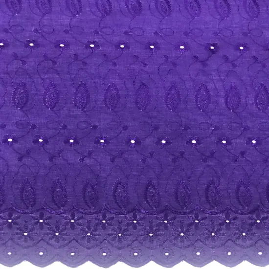 1 Yard Purple Medium Eyelet Fabric with Soft Texture and Double Border, 41/42 Inches Wide {2}