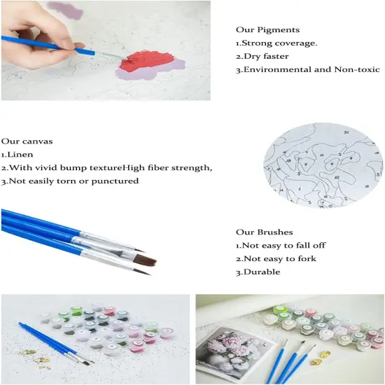 16x20 INCH Happy Tree Paint by Numbers Kit for Adults (Frameless) {4}